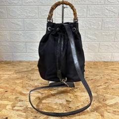 レディース] グッチ バンブー 2Way 巾着ショルダーバッグ