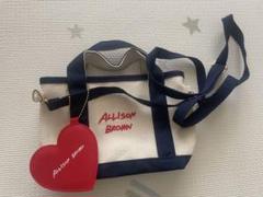 ALLISON BROWN ハンドバッグ ホワイト/ネイビー