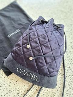 CHANEL ネイビー キルティング リュック CHANEL ネイビー キルティング リュック