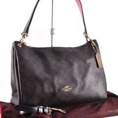 美品 COACH コーチ シグネチャー ハンド ショルダーバッグ 2way 2