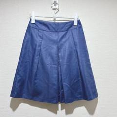 【UNITED ARROWS】ダークブルー プリーツ ひざ丈スカート サイズ40