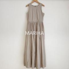MARIHA ノースリーブロングワンピース ピンクベージュ　サイズ38