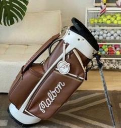 coco 中古 マルボンゴルフ MALBON GOLF カートバッグ 茶 ブラウン クラッチバッグ ラウンドバッグ coco 中古 マルボンゴルフ MALBON GOLF カートバッグ 茶