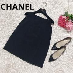 CHANEL スカート　ブラック　M ココマーク
