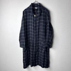 完売品✨フォグリネンワーク　ピエリーナコート　ヘリンボーン　リネン　ブラック 定価2.3万】フォグリネンワーク fog linen work *ピエリーナ