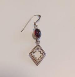 SAAD ピアス ガーネット silver925