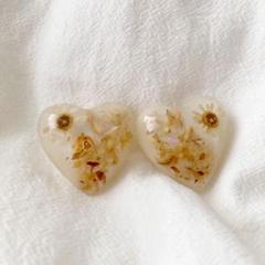 mellow メロー ハンドメイド イヤリング アクセ アンバーハート