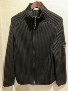 stone  ジップアップニット/グリーンエッジ 90s stone island ジップアップニット/グリーンエッジ 90s - メルカリ