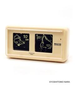 【新品／未開封】奈良美智 パタパタクロック WALK ON ベージュ
