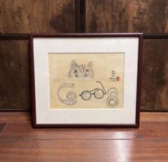 藤田嗣治 手描き ペン画 作者サイン 貴重 m72209312893_1.jpg?1723374085