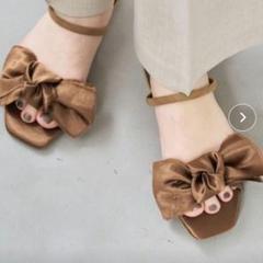 【完売商品】人気☆LE TALON ルタロン　フリンジリボンサンダル
