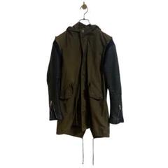 HARE ハレ リメイク 袖レザー モッズコート カーキ riri TALON