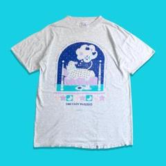 90s USA製 ヴィンテージTシャツ 猫 動物 ダブルフェイス 霜降りグレー