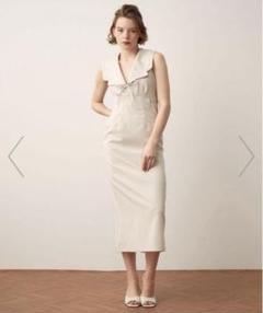 DEICY  mecouture ハートカットワンピース新品未使用 DEICY ミークチュール ハートカットワークワンピース ロング丈