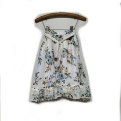 【axes femme】⬜ホワイト系の花柄•ボタニカル柄のヒモ付きのスカート⚪