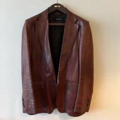 Gucci レッドレザージャケット 54