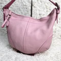 美品コーチ　coach ワンショルダー　バッグ　シボレザー　ハーフムーン　y2k 希少✨コーチ ワンショルダーバッグ レザー スタッズ ハーフ