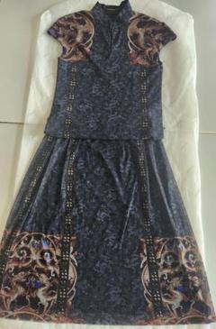 viviennetam ワンピース　半袖 　ドラゴン　花　希少柄　パワーネット tifana_1-240002229038