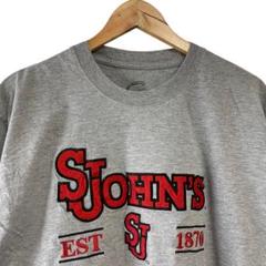 セントジョーンズ RED STORM カレッジ 刺繍 ビッグロゴ Tシャツ XL