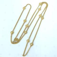 マークバイ マークジェイコブス　ロング　ネックレス　ロゴ　ゴールドカラー
