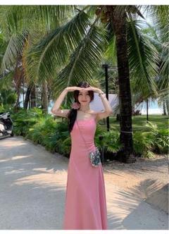 レディース春セクシーニットワンピース❤️ロング丈スリムフィット高見えドレス