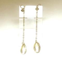 美品　k18ゴールド　花透かし彫刻模様　チャーム　2点セット　1.5g