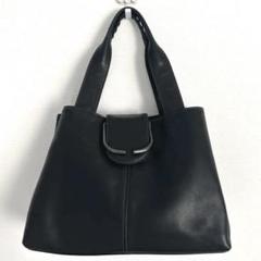 ungaro ウンガロ 本革 牛革カウレザー ポーチ付き トートバッグ 黒