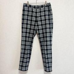 ゴールデンベア　カジュアルパンツ　黒　白　チェック柄　薄手　涼しげ　4917