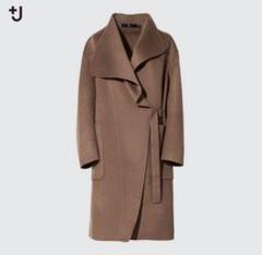 ＋J 　レディース　カシミヤ混　ベルテッドリバーコート　ブラウン　L 美品 2025年最新】カシミヤブレンド +J ユニクロの人気アイテム