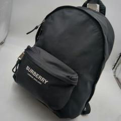 ★美品 バーバリー リュック バックパック ナイロン　ロゴプリント 黒