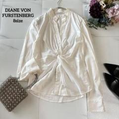 DIANE von FURSTENBERG ホワイトツイストシャツ8サイズ