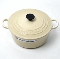 【未使用】人気ホワイト　ルクルーゼ　ココットロンド22cm ココット・ロンド ル・クルーゼ ルクルーゼ 両手鍋 SIGNATURE
