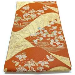 ［4521］袋帯 草花吉祥文様 金彩 六通 正絹 着物 フォーマル