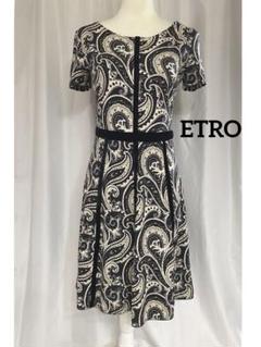 【ETRO】ペイズリープリント ノースリーブドレス ETRO✨️イタリア製】 ノースリーブ ペイズリー柄 ワンピース 40