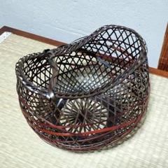 古道具 アンティーク 竹細工 花入れ 花かご 花器 茶道具 竹製 ハンドメイド