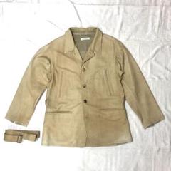 希少☆OLD JOEオールドジョー36 ベルト付レザーカーコート鹿革ディアスキン 希少☆OLD JOEオールドジョー36 ベルト付レザーカーコート鹿革