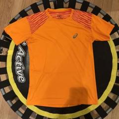 アシックス　Tシャツ　オレンジ
