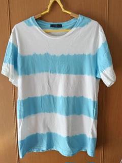 RAGEBLUE ·レイジブルー水色と白のストライプ Tシャツ Lサイズ