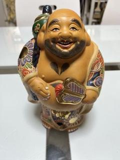 九谷焼 布袋像 縁起物 置物 L105 縁起物 九谷焼 布袋様 置物 - メルカリ