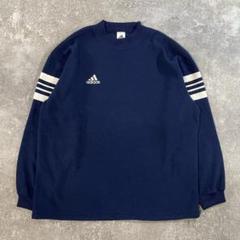 90s adidas フリース　スウェット　刺繍ロゴ　アームライン