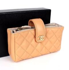 CHANEL シャネル ポーチ クラッチ 財布 ミニウォレット ベージュ