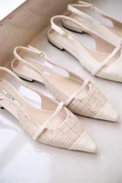 Tweed Slingback Flats - メルカリ