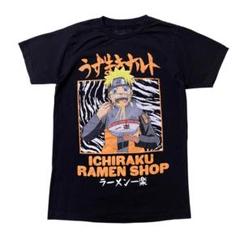 アメリカ古着　うずまき　ナルト　半袖　Tシャツ　プリント　ラーメン一楽