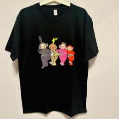 テレタビーズ ブランドロゴ リプリント Tシャツ 半袖 メンズ 新品 ブラック