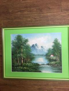 油絵肉筆画手描き風景画イタリア画家シエルドーム47×38センチ外寸 油絵肉筆画手描き風景画イタリア画家シエルドーム47×38センチ外