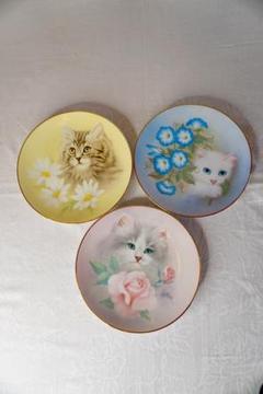 イギリス ヴィンテージ 猫 絵皿 6枚セット コレクションプレート