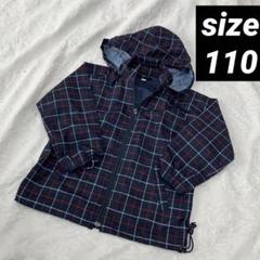 ユニクロ ネイビー チェック ジャケット ジャンパー 110
