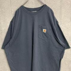 カーハート　胸ポケット　刺繍　グレー　ビックサイズTシャツ　3XL TALL