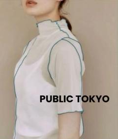 ［新品未開封］パブリックトウキョウ　オプティカルクルートップ ブルー 2025年最新】publictokyoの人気アイテム - メルカリ