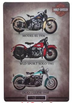 48-1826　レトロ ハーレー 1970 年代 レーサー ティンサイン　鉄製 1970's Racer Tin Sign | Harley-Davidson USA